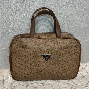 New GUESS Brown Monogram‎ Toiletry Bag